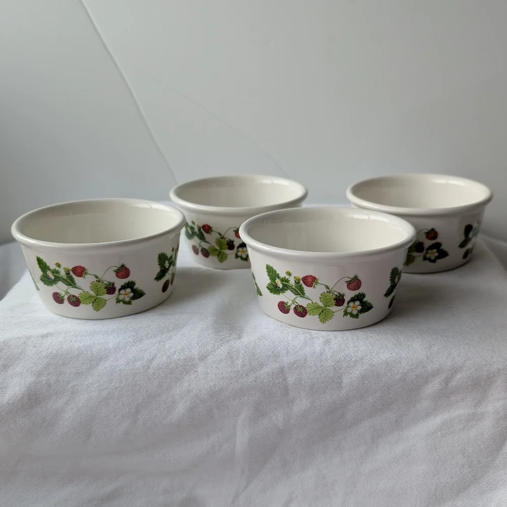 Vintage Portmeirion Summer Strawberries Ramekins Discontinued - 4
